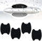 SGERUFZ 4PCS Exterior Car Stickers Carbon Fiber Protection Film für Autofolie Kratzfeste Schutzfolie Universal Fit für die meisten Fahrzeuge (Schwarz)