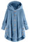 TYUNBD Fleecejacke Damen Sweatjacke mit Kapuze Lang Mantel Sweatjacke mit Kordelzug Taschen Elegant Strickmantel Oversize Bequem Wintermantel Klassische Freizeit Einfarbig Allwetterjacke