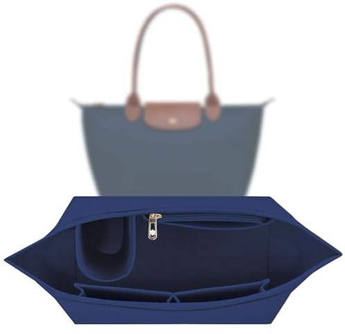 Organizer für Longchamp Tasche,Taschen Organizer für Longchamp M,Organizer für Longchamp Pliage M,Purse Organizer, Multi-Pocket Felt Handbag Organizer for Insert Wallet Organizer for Longchamp