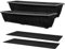 VR7 90cm Long Garden Planters 2 Pack Durable Plastic Trough for Raised Window Planting - Ideal for Flowers, Herbs, and Vegetables (Black, Including Trays)