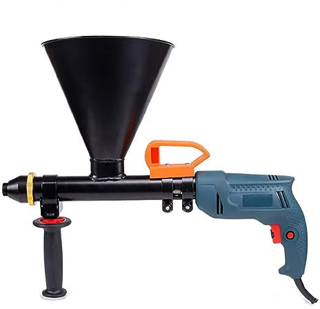 DRYIC Pistola eléctrica para lechada de mortero, Herramienta automática para lechada de mortero de 1000 W con 2 boquillas, Capacidad de 10 l, diseño de Mango Superior
