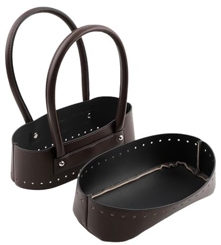 Itkcozcg Trendiger Rucksack, Geldbörse, handgefertigte Tasche, Hose, PU-Leder, Tasche, Griff, Stricken, Häkeln, Handtasche, Nähzubehör, Tasche, Zubehör für Stricktasche