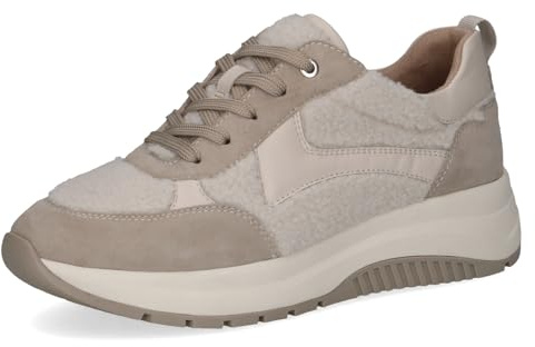 CAPRICE Damen Sneaker flach mit Teddy-Futter Plateau