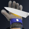 Culnflun Gants Anti Coupure Protection, Haute Performance Niveau 5 Gants de Travail Gant Protection Cuisine, Acier Inoxydable Gants en Maille D’Acier, pour Filet de Poisson, Découpe de Viande (M)