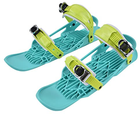 Schneescooter, Schneeschuhe für Damen, Abfahrtsski mit Metallschnalle, 1 Paar Mini-Ski-Skates, Tragbare Winter-Schnee-Skates, Verstellbare Snowboard-Schuhe für Skisport Im Freien