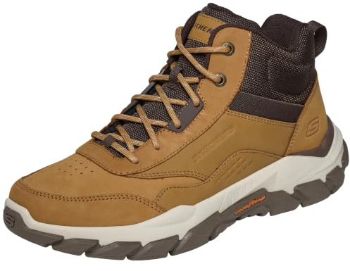 Skechers Santoro Hopkins Bottes de randonnée pour homme, Maille synthétique en cuir de blé, 41.5 EU