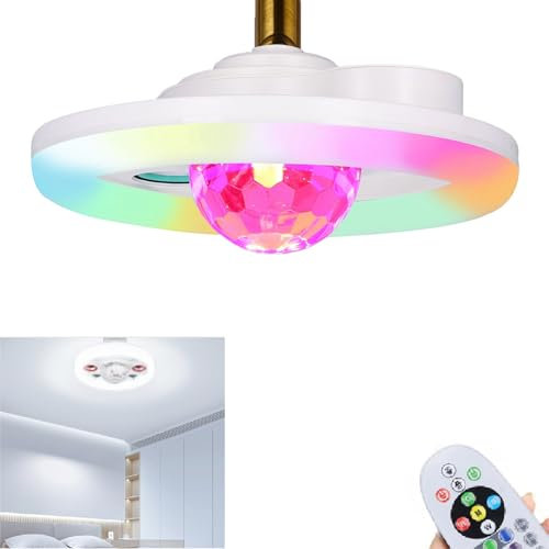 UEGFSIJRF LED Colorful Light Bulb, Bluetooth Music Light Disco Ball Party Lights with Remote Control Wireless Speaker for Christmas Party Atmosphere
