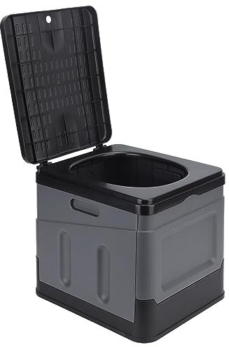 Baxnore Camping -Toilette, PP tragbare Toilette, klappende Reise -Toilette, leichte Auto -Toilette, Außenreisen Töpfchen mit Abdeckung für Campingauto -Reise Wandern