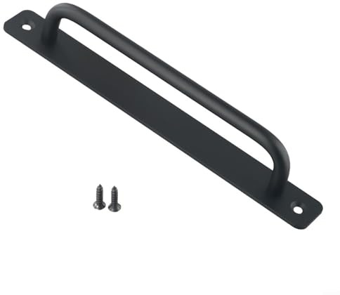 Honseadek Maniglia per porta moderna, in alluminio e vetro, per porte in legno con maniglia, per interni ed esterni in lega, 212 x 25 mm, fienile, distanza tra i fori 192 mm, stile scorrevole a spinta