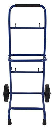 PAPERLINO Zeitungswagen für Zeitungstaschen • Zuladung bis 80 kg • Unplattbare Reifen • Gepolsterter Handgriff • Robuster Zeitungstrolley • Zeitungsroller mit stabilem Stand • Zustellerbedarf