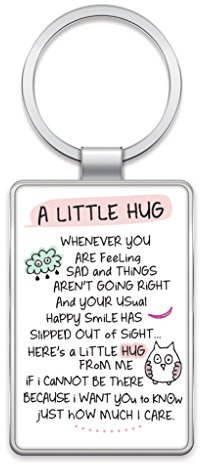 Inspired Words Keyring - A Little Hug - Gift Ideas