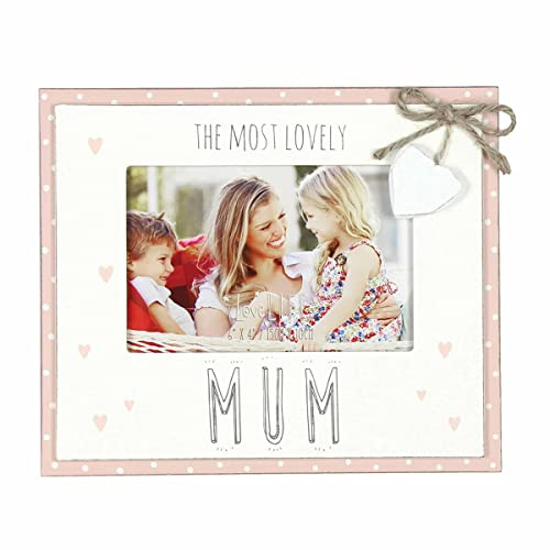 Vintage Wooden Lovely Mum Sentiment Photo Frame Gift