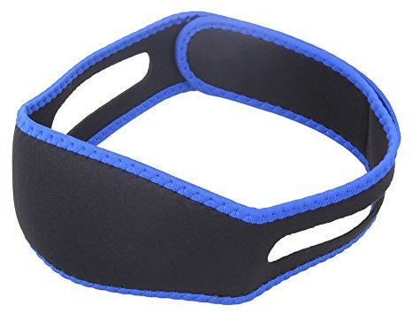 Anti-Schnarch-Kinnriemen/Kopfriemen/Einheitsgröße / 100% Polyester Blau schwarz