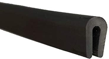 Schwarze U-Kanal-Kanten-Verkleidungsdichtung, EPDM, 13,1 mm hoch x 8,6 mm breit (3 m)
