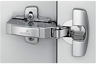 Sensys Dicktürscharnier, Türdicke bis 32 mm, mit integrierter Dämpfung (Sensys 8631i), vernickelt, halb vorliegend, Öffnungswinkel 95°, TH-Bohrbild 52 x 5,5 mm, zum Anschrauben (-)_Artikel _ 9091410