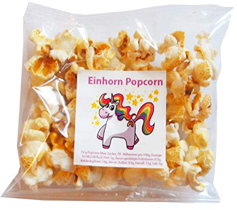 Einhorn Popcorn Tütchen 10 Stück // Mitgebsel Einhorngeburtstag