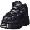 New Rock - Metallic Urban Black Shoes M.106-S112, Scarpe da uomo nere con piattaforma e decorazioni metalliche, Nero , 41 EU