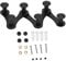 Mur de porte-manteau extensible en métal, porte-manteau mural pliant porte-manteau mural décoratif avec 5 crochets pour la maison(Black)