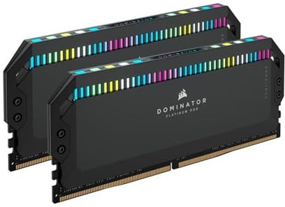 Corsair DOMINATOR PLATINUM RGB DDR5 RAM 32GB (2x16GB) 6200MHz CL36 Intel XMP iCUE Kompatibel Computer Speicher - Schwarz (CMT32GX5M2X6200C36)