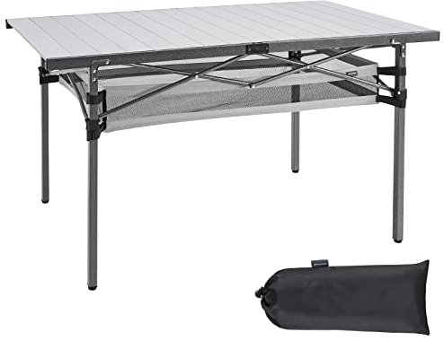 KingCamp Campingtisch Camping Rolltisch Klapptisch Garten Falttisch Alu 136x70cm