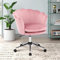 WOLMICS Bürostuhl Ergonomisch,Schreibtischstuhl 150kg aus Samt für Homeoffice,Höhenverstellbarer Drehstuhl mit Gepolsterter,Schminktisch Stuhl für Schlafzimmer