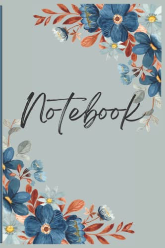 Notebook: Floral Style Blank Lined Notebook