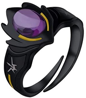 XJruixi Anime Code Geass Lelouch of The Rebellion Ring Lelouch Lamperouge Zero Cosplay Unisex Adjustable Rings Jewelry Accessories
