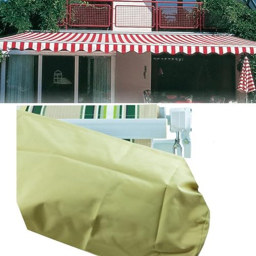 Cubierta de toldo, toldo de protección retráctil, cubierta protectora de refugio, tela de poliéster resistente al agua de 2 m de ancho para exteriores, jardín, patio, bolsa de almacenamiento (4 m,