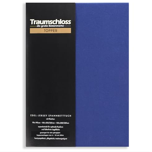 Topper Spannbettlaken Edel-Jersey Mako-Baumwolle Elasthan 4-10 cm Steg | 165g/m², 95% gekämmte Mako Baumwolle, 5% Elasthan