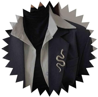 Dervivea Broche Punk Serpent Broche Argent Serpent Broche Revers Broche Serpent Broche Badge Broche Métal Serpent Sac À Dos Broche Écharpe Broche Animaux Gothique Broche Pour Femmes Et Filles