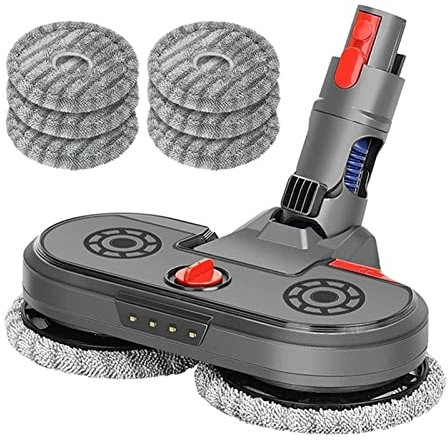 Accessorio per mocio elettrico per articoli per la casa adatto per Dyson V15 V11 V10 V8 V7 attacco per mocio con serbatoio dell'acqua integrato luce LED lavabile mop sanitario (colore: bordeaux)