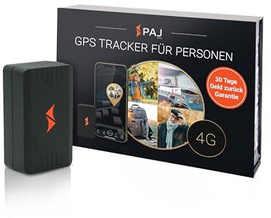 PAJ People Finder 4G - Mini localizador GPS para niños y Personas Mayores - batería de hasta 5 días - rastreador pequeño con localización en Tiempo Real, Demencia, notificaciones de Alarma