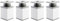 ATM® - Lot de 4 pieds de meubles réglables - Blanc cendré - Hauteur 60 mm - Hauteur réglable - Pour armoire, commode, canapé, lit - Pieds de meubles carrés, métal et plastique, 40 x 40 mm