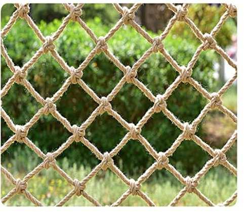 Hemp Rope Net Children Climbing Frame Net Rope Netting Climbing Cargo Net Playground Kids Child Rock Ladder Wall Hammock Treehouse Tree House Dia 8mm (Color:Yellow,Size:1x1m/3.28x3.28ft) ( Color : 8mm