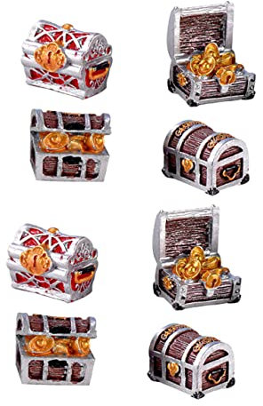 BESPORTBLE 40stücke Schatztruhe Aquarium Deko Teiliges Aus Resin Dekorative Unterwasserlandschaft Für Fischbecken Wassersichere Miniatur Schatzkisten Für Wohnzimmer Und Büro