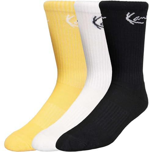 Karl Kani Signature Socks Socken 3er Pack (DE/NL/SE/PL, Numerisch, 43, 46, Regular, Regular, offwhite/yellow/black)