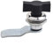 HEBEOT Electric Meter Box Latch Gas Meter Box Lock Post Box Lock Smooth Rotation, Suitable For Various Environments(Bright White + Black)