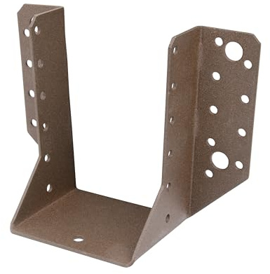 Alberts 822163 DURAVIS® Balkenschuh | Typ A | rostbraun duplexbeschichtet | lichte Breite 80 mm | Höhe 120 mm | 25er Set