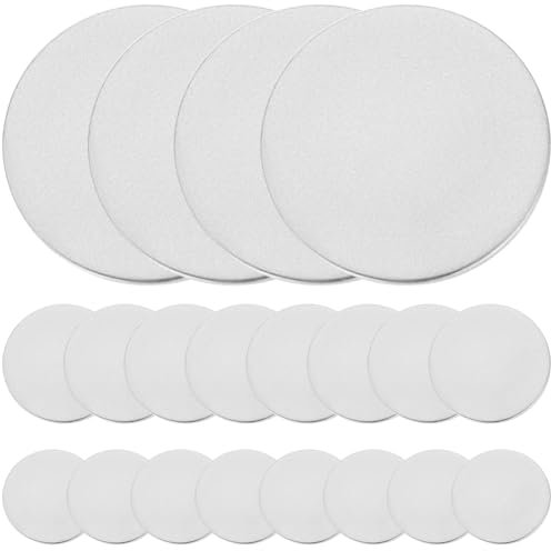 Beebeecraft 1 caja de 90 discos de Acero Inoxidable de Metal Plateado Y 304 placas Circulares de Acero Inoxidable En Blanco para Colgantes Etiquetas Discos para Grabado Estampado Manualidades