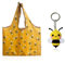 1 Stück Faltbare Einkaufstasche, 1 Stück Bienen-Schlüsselanhänger, Bienen-Druck-Einkaufstasche, Damen-Einkaufstasche, Kleidungs-Aufbewahrungstasche, Wiederverwendbare Tragetasche