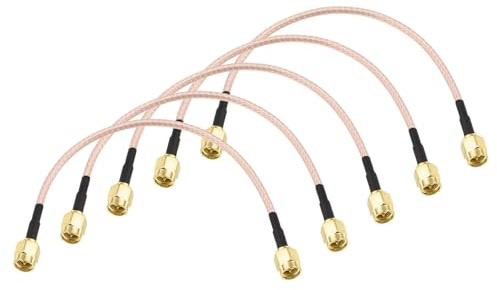 DMiotech 5 Pcs RG316 Coaxial Cable 6 SMA Male to SMA Male Connectors Adapter 50 Ohm Antenna Extension Cable for Router Antenna GPS LAN Common Devices