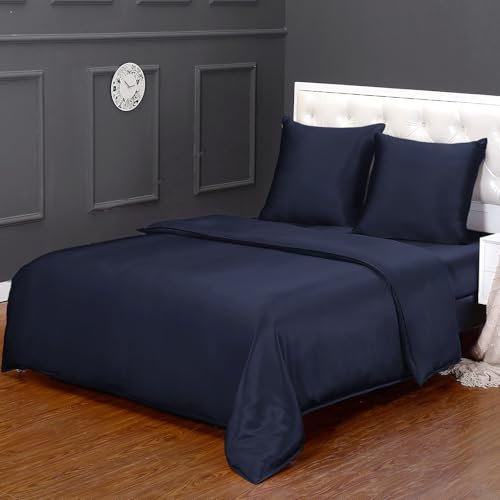 LilySilk 25MM reines Maulbeerseide Bettwäsche-Set 3-teilig Bettbezug 200x220cm und 2 Kissenbezüge 80x80cm einfarbig ultraweich und komfortabel für luxuriöses Schlafzimmer,Graues Khaki