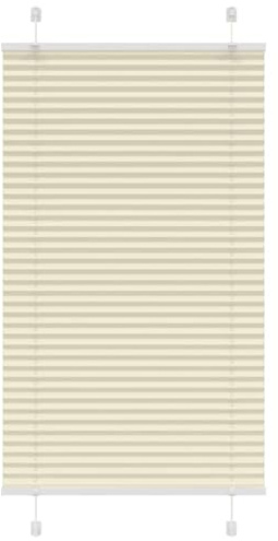 vidaXL Plissee Creme 80x150 cm Stoffbreite 79,4 cm Polyester