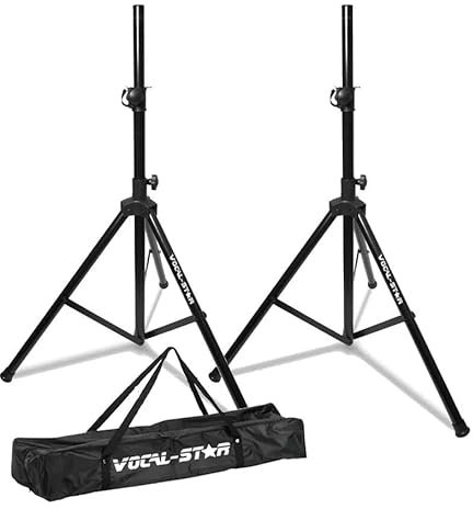 Vocal-Star SS1 Deluxe treppiede DJ discoteca PA Speaker Stand con borsa per il trasporto (coppia)