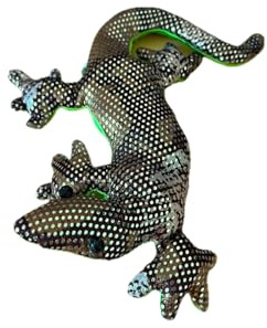 LK Trend & Style Gecko Handschmeichler Salamander Anthrazit, Sandtier-Figur, Dekoratives Geschenk, 10,0 x 18,0 x 2,1 cm Briefbeschwerer