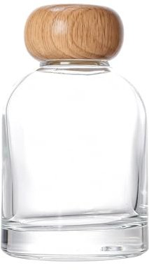 Bouteilles en verre avec diffuseur d'aromathérapie avec bouchon en bois vides pour parfum, huiles essentielles, aromathérapie, diffuseurs, accessoires artisanaux pour la maison et le bureau