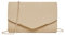 Miss Lulu Damen Umschlag Clutch Elegant Abendtasche Brauttasche Umschlag Clutch Tasche Handtasche mit Kette für Hochzeit Party Prom Helles Khaki