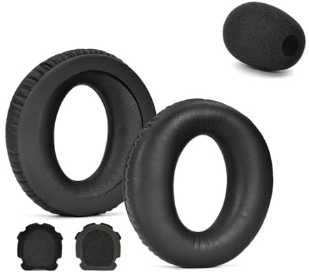 XBERSTAR Cuscinetti auricolari di ricambio per cuffie aeronautiche Bose X A10/ A20 /A30, kit di cuscinetti per microfono (cuscinetti A10 + schiuma microfono)