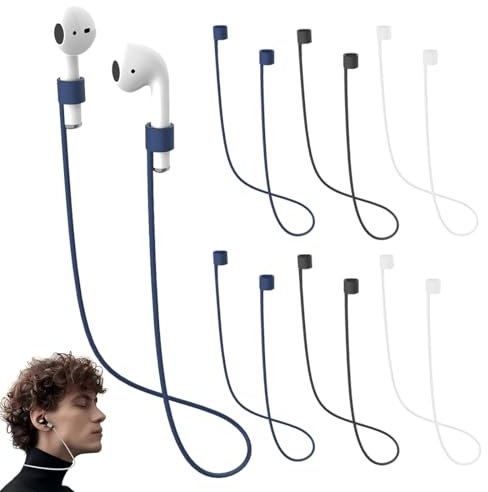 COYUN 6 Stück Halteband Silikon für Airpods, Strap Kopfhörer, Kopfhörer Band Kompatibel mit AirPods Pro 2/1 & AirPods 1/2/3