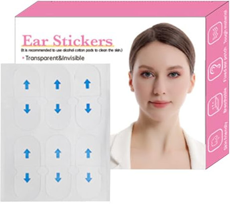 Pegatinas cosméticas para las orejas, cinta de lóbulo invisible, adhesivos grandes para las orejas, tiras transparentes impermeables, hojas de elevación naturales ultrafinas, solución de colocación